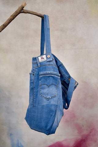 Egnog Bag Denim Tote Bag