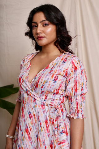 Banana Dacquiri Wrap Dress