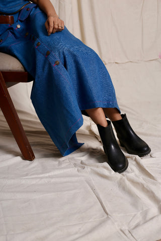 Blue Moon Denim Buttoned Up Skirt
