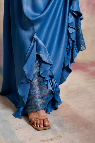 Blue Kiss Peacock Blue Skirt