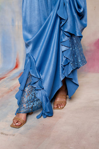 Blue Kiss Peacock Blue Skirt