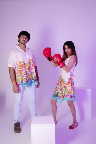 Bloody Knees Cotton Half Sleeves Shirt